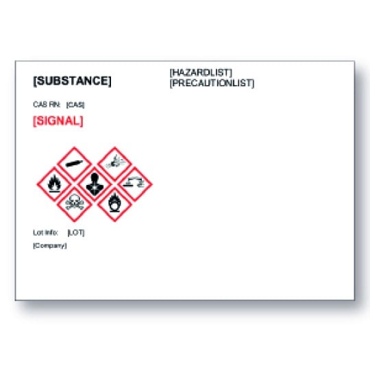 Hazardous Label Template Large Container