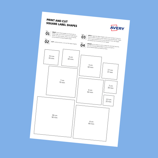 Square size guide