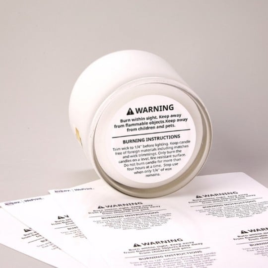 CLP Labels Image, for CLP, Candles and Wax melts 