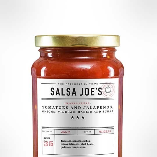 White plastic jar label