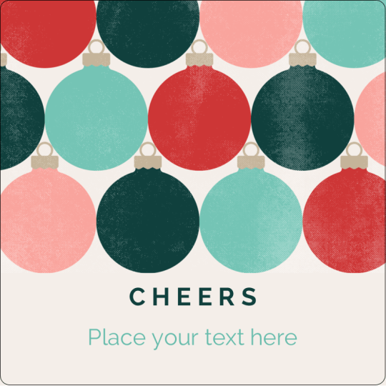 Avery Christmas Label template - Vintage Ornaments