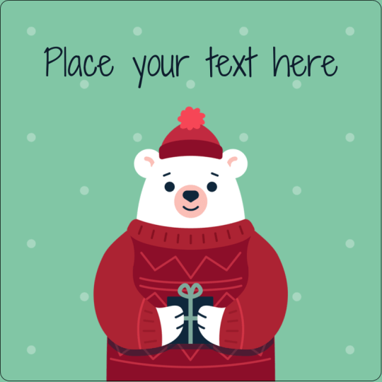 Avery Christmas Label template - Winter Bear