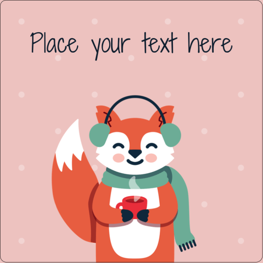 Avery Christmas Label template - Winter Fox