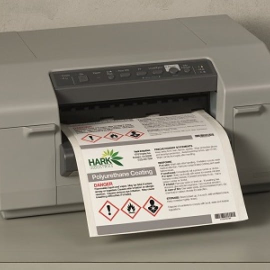 Ultra resistant blank chemical labels