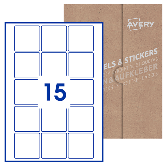Square labels 55 x 55 mm