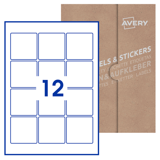 Square labels 60 x 60 mm