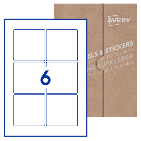 Square labels 80 x 80 mm