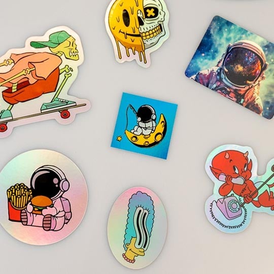 holographic custom cut stickers