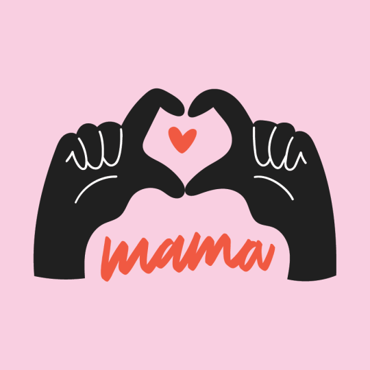 Mama with heart design