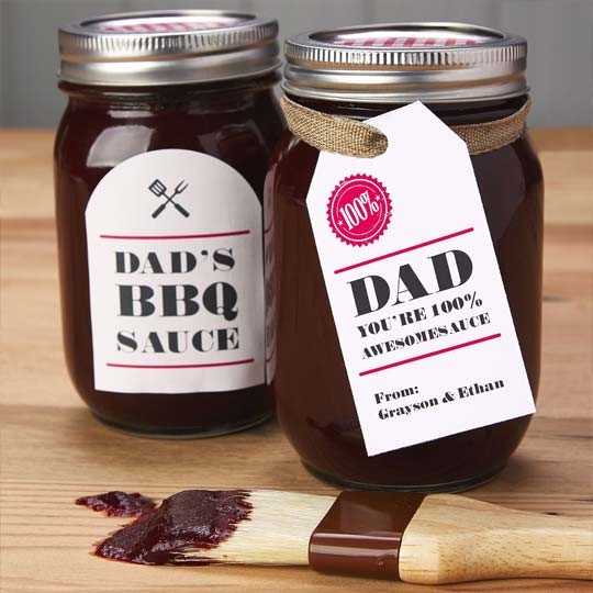 Father's day personalised sauce label