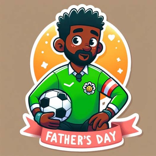 Father's Day Footballer Sticker