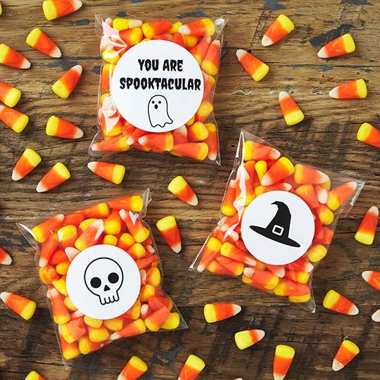 Halloween sweet labels