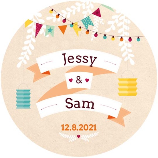 Festive Banner Wedding Design