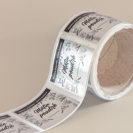 ROLL compare material silver plastic