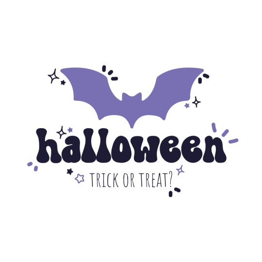 Avery Purple Bat Halloween Template Design