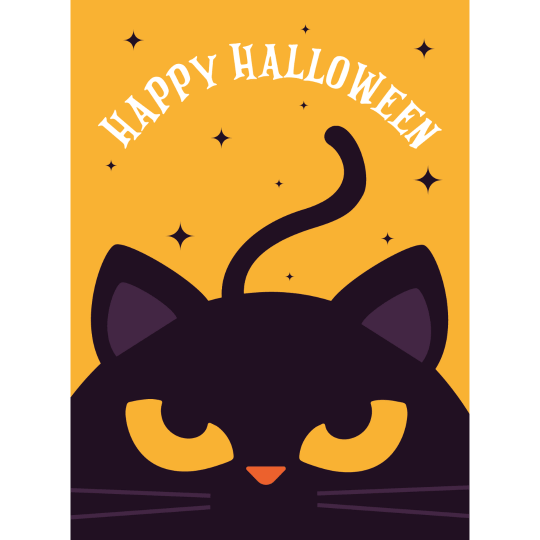 Avery Cat Halloween Template Design