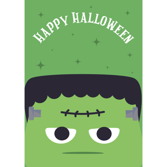 Avery Frankenstein Halloween Template Design