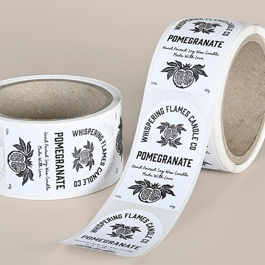 Cotton touch roll label material
