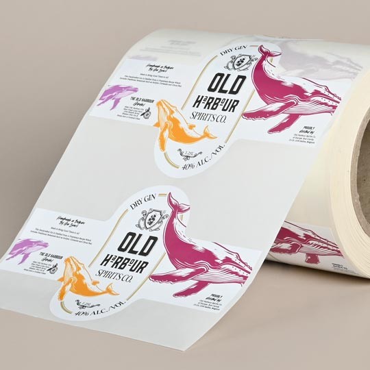Ocean bound roll label material