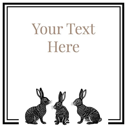 Easter Block Print Hare