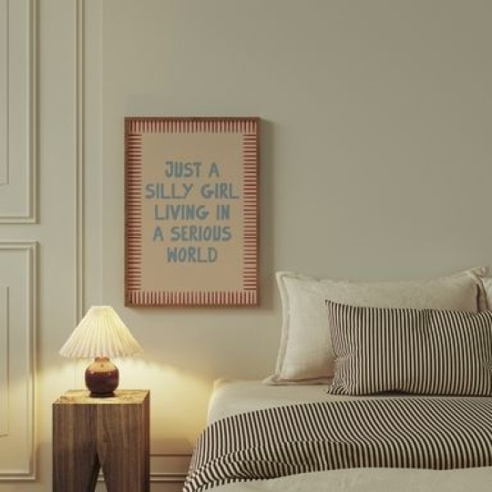 Print and pigment Bed Side Frame