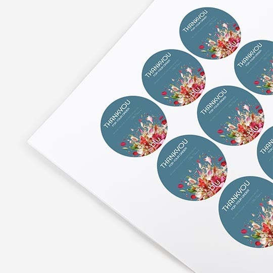 sheet labels personalised spring colours