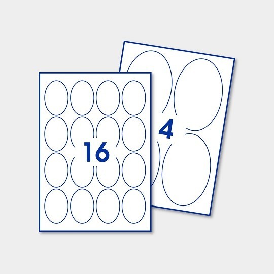 Blank A4 Sheet Oval Sticky Labels