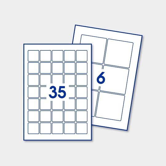 Blank A4 Sheet Square Sticky Labels
