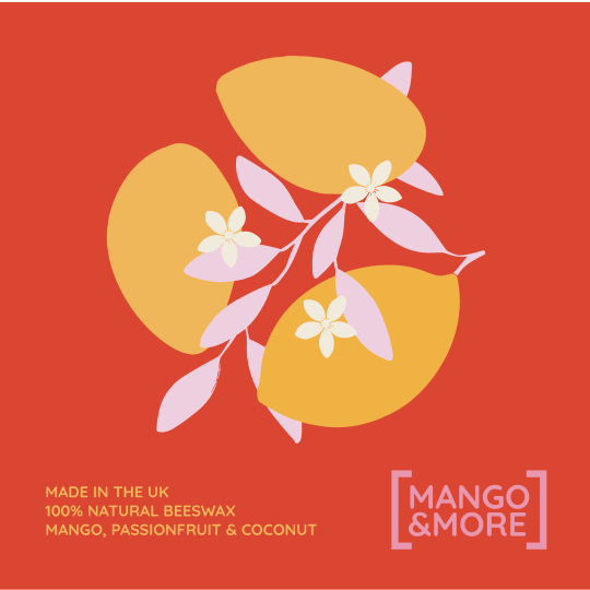 Summer candle label mango
