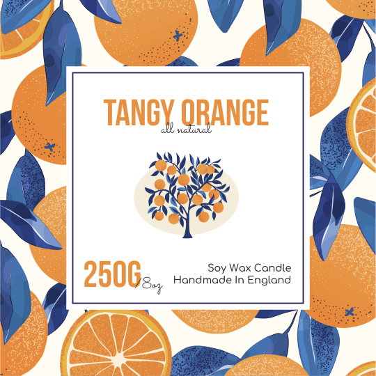 summer candle labels tangy orange