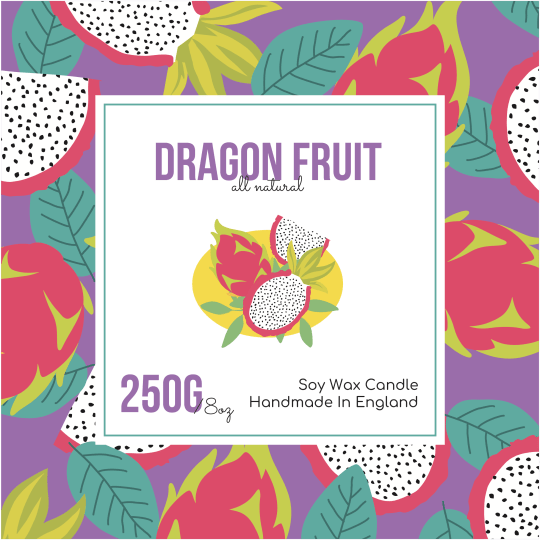 summer candles dragon fruit candle label