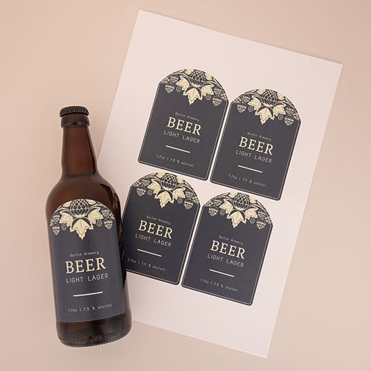 WePrint sheet labels for beer bottles