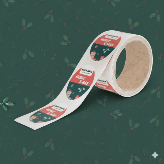 Christmas label rolls