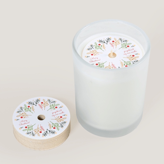 Personalised Christmas candle dust covers