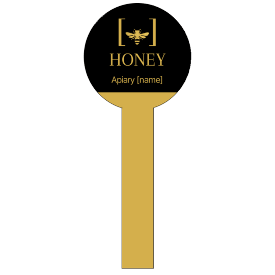 Premium freshness seal for honey, measuring 50 x 100 mm.