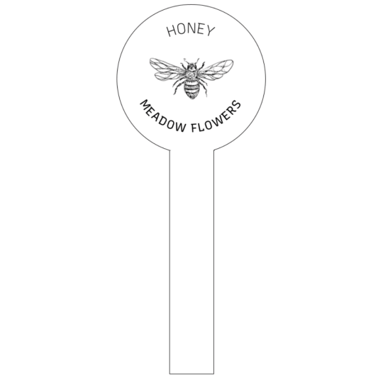 Timeless freshness seal for honey, measuring 50 x 100 mm.