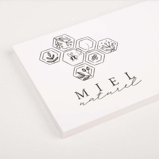 White plastic business cards 490 gsm