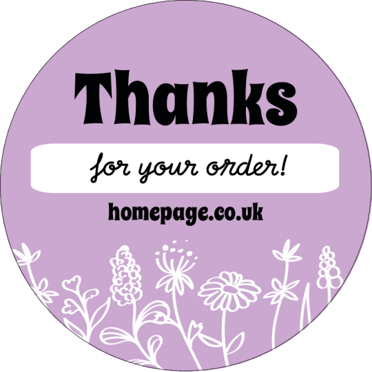 Sticker: Thank you very much for your order.