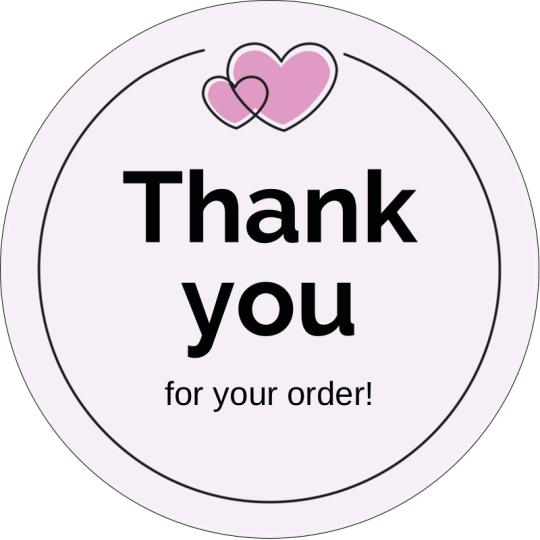 Sticker: Thank you very much for your order.