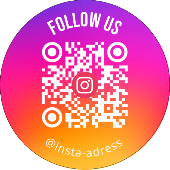 Colourful Follow us QR Code