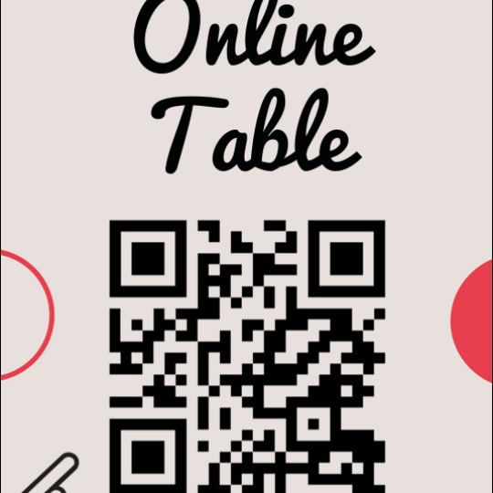 Online Table QR Code