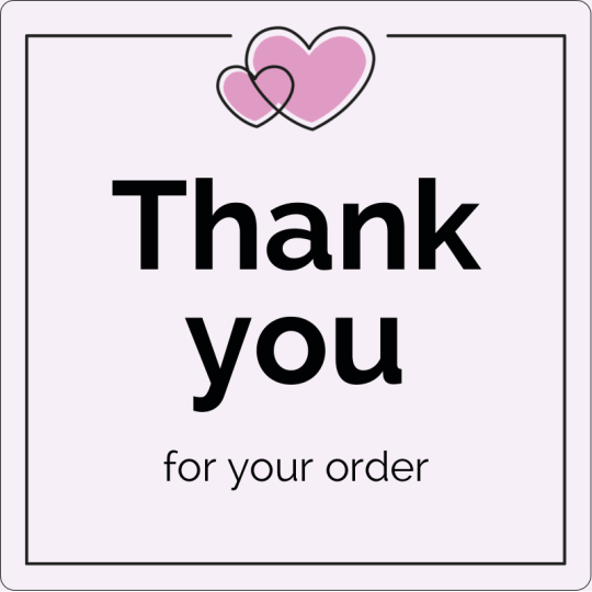 Square Sticker Thank you very much for your order.