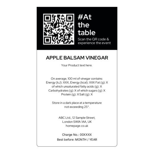 Vinegar Important Information Label 99.1 x 67.7 mm