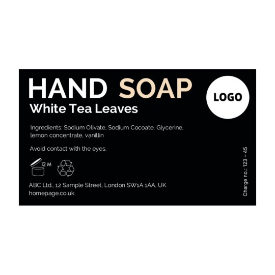Soap Label Important Information Label 99.1 x 57mm