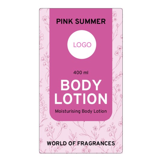 Pink Lotion Label 99.1 x 67.7 mm 
