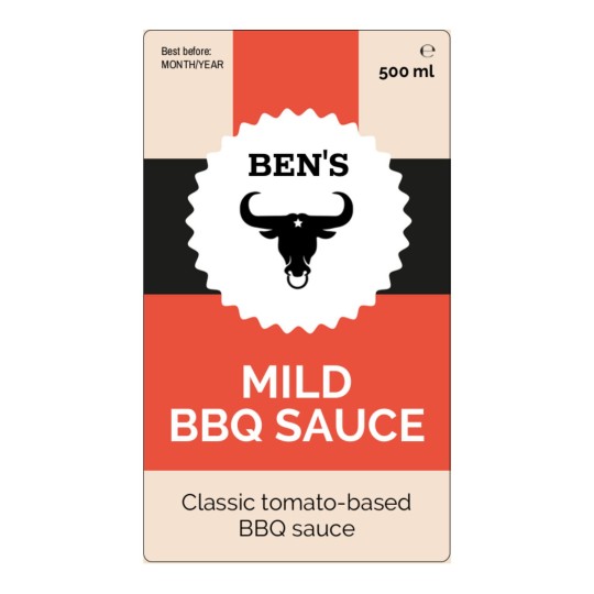 BBQ Sauce Label 99.1 x 67.7 mm
