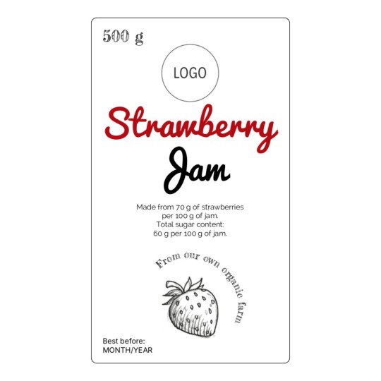 Jam Label 99.1 x 57 mm
