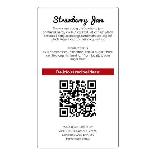 Jam Important Information Label 99.1 x 67.7 mm