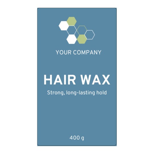 Blue Hair Wax Label 99.1 x 57 mm