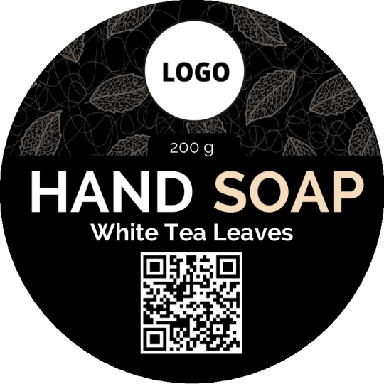 Black Soap Label 80 mm